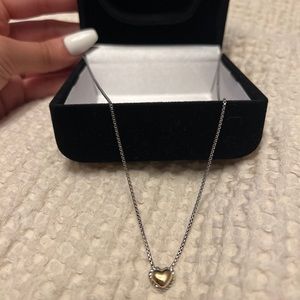 David Yurman Cable Collectibles® Classic Heart Necklace with 18K Yellow Gold